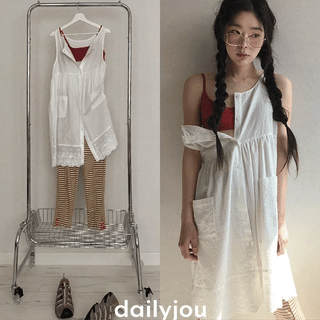 Elnia Pocket Layered Lace Dress