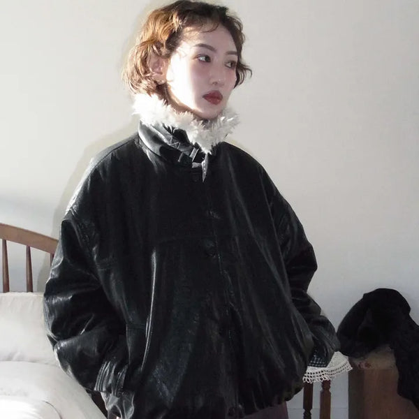 Cipro leather jumper