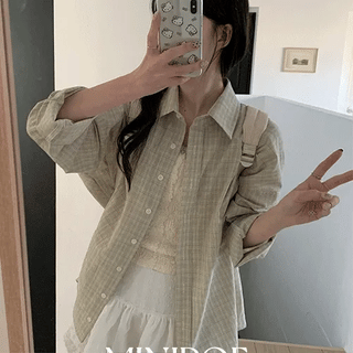 Green Tea Frappe Check Shirt