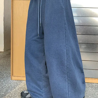 Deoki Pigment Elastic Waist Wide Pants