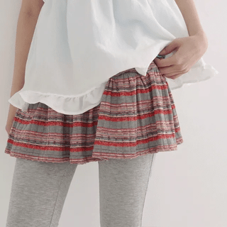 Roeld frill check layered mini skirt