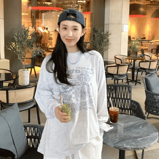 Whig Raglan Color Block Print Long Sleeve Tshirt