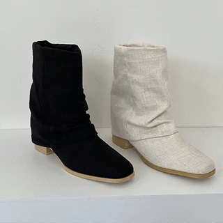 Summer linen folding boots