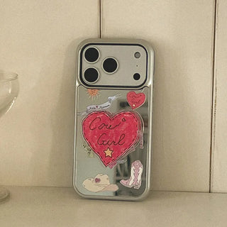 [SET] Vintage Western Mood Mirror Silver Bumper Case + Acrylic Smart Talk