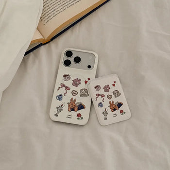 Sweet Bunny MagSafe Card Slot Wallet Pocket Case