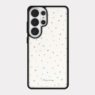 Sparkling Moon iPhone 18 Pro Galaxy Epoxy Black Bumper Case