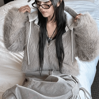 Crop Eco Fur Jacket