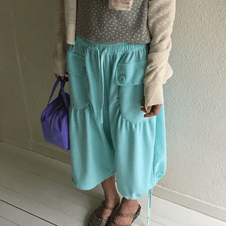 Capo Shirred Bermuda Pants