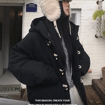 Raon Oversized Duffle Coat Padded Jacket