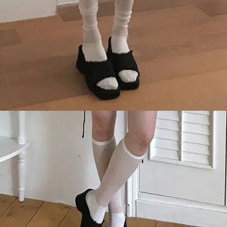 Glen See-through Knee Socks