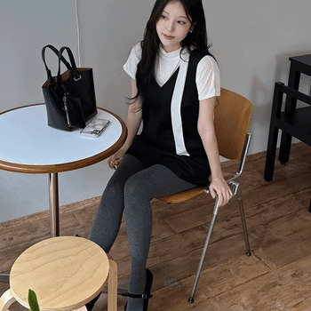 Brillant Suede V-Dress