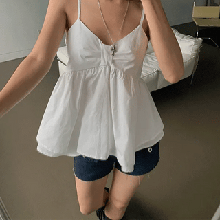 Sorbet ribbon double-layered bustier