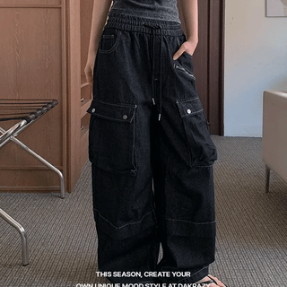 Any Balloon Fit Multi Cargo Elastic Waist Pants