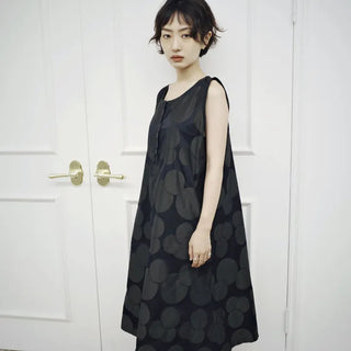 Moss polka dot dress
