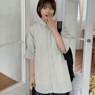Delve Nylon Oversized Short Sleeve Shirt