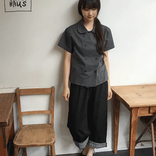 Dairen Color Block Roll-up Capri Pants