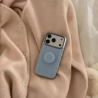 Minimal Dot iPhone 18 Pro Galaxy Epoxy Silver Bumper Case