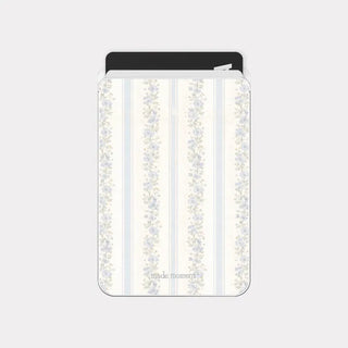 Botanical Stripe MagSafe Clear Card Wallet Pocket Case