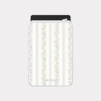 Botanical Stripe MagSafe Clear Card Wallet Pocket Case