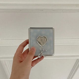 [SET] Cozy Flower Foldable Fold 8 Silver Bumper Case + Heart Smart Ring