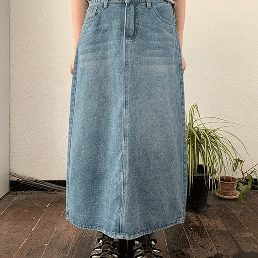 Beamtrue Summer Denim Long Skirt
