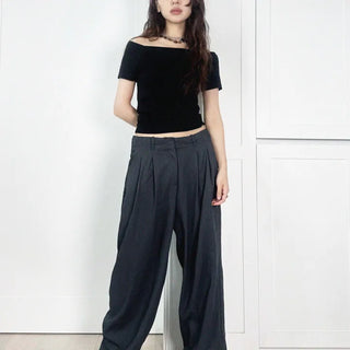Shizumi pintuck slacks