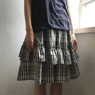 Baron Check Tiered Skirt (2 colors)