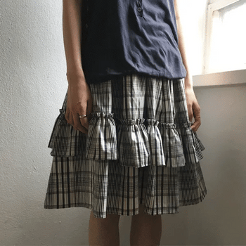 Baron Check Tiered Skirt (2 colors)