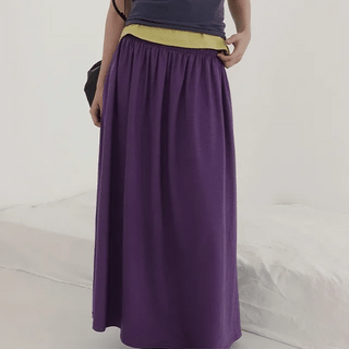 Betua Flare Banding Long Skirt
