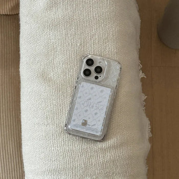 Classic Floral MagSafe Card Clear Wallet Pocket Case