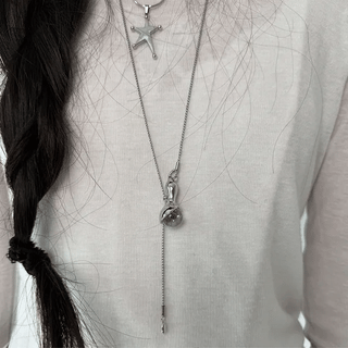 Ball Drop Necklace Surgical Steel Necklace