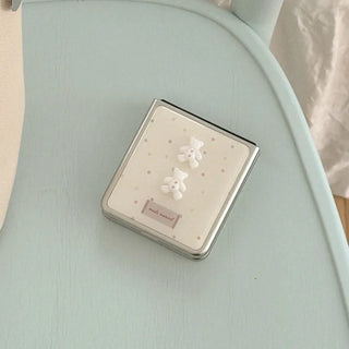 Sugar Confetti Galaxy Z-Flip 7 Epoxy Silver Bumper Case Parts