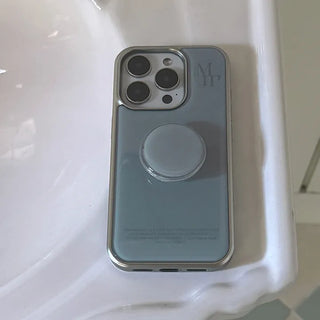 [mm] Soft Cream Plain iPhone 18 Pro MagSafe Silver Bumper Case