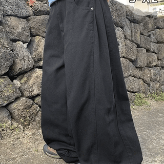 Homokey Side Pintuck Back Bijou Wide Cotton Pants