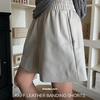 Raf Leather Elastic Shorts