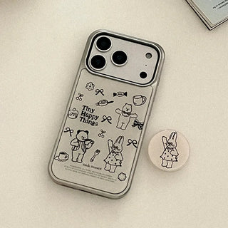 Tiny Happy Things iPhone 18 Pro Galaxy MagSafe Silver Bumper Case