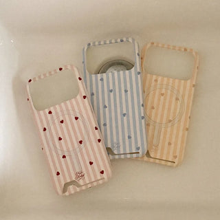 Candy Stripe iPhone 17 Pro Card Holder Hard Case