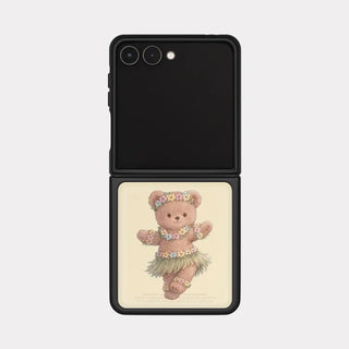 Hula Bear Galaxy Z-Flip Fold 8 MagSafe Black Bumper Case
