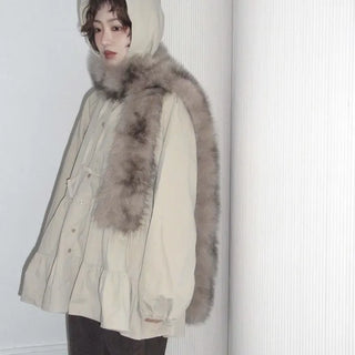 Hooded frill dress