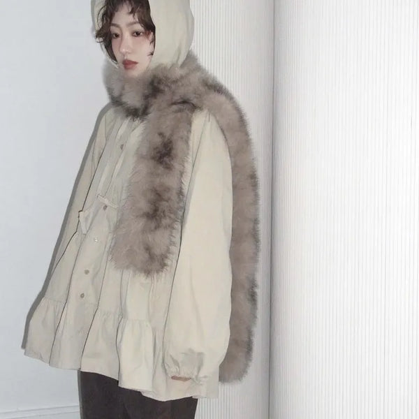 Hooded frill dress