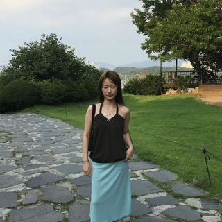 LINEN SHIRRING CAMI TOP