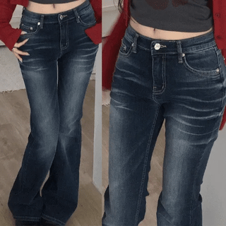 Laden Low-Waist Bootcut Denim Pants