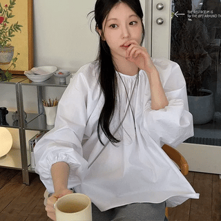 Hazel Flare Puff Shirring Blouse