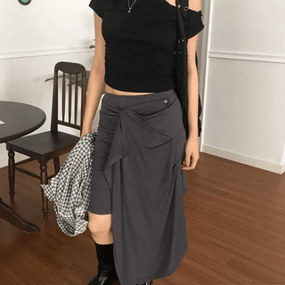 strap unbalanced skirt