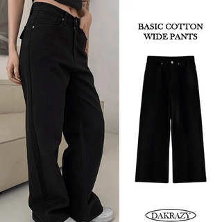 Bipa Basic Cotton Wide Pants