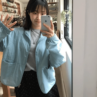 Nikku Crop Two-Way Wind Jumper