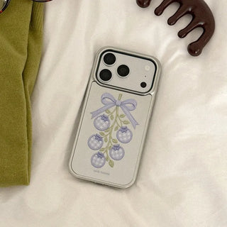 Blueberry Picnic iPhone Silver Mirror Bumper Case