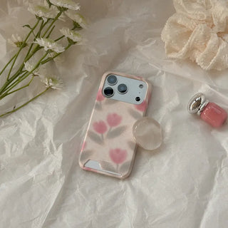 Matte Tulip iPhone 17 Pro Card Holder Hard Case