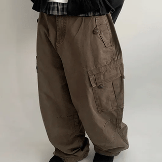Lilfon Cargo Wide Balloon Pants