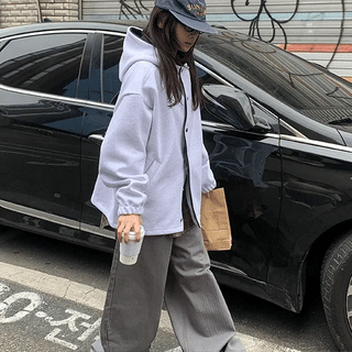 Charne Herringbone Wide Cotton Pants